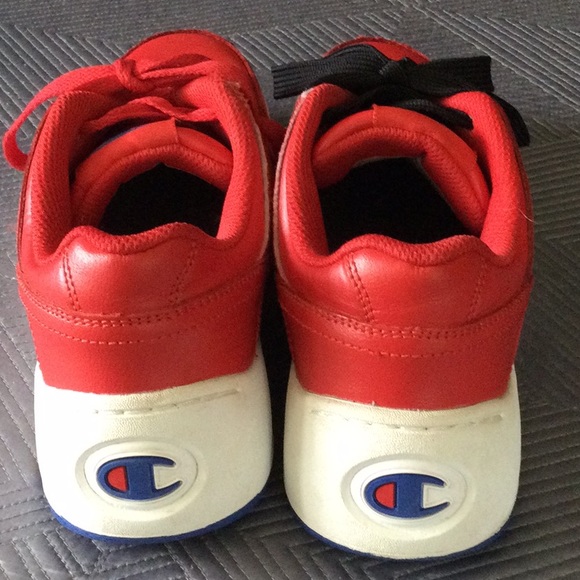 Champion 6 red leather sneakers for kids - Picture 8 of 16